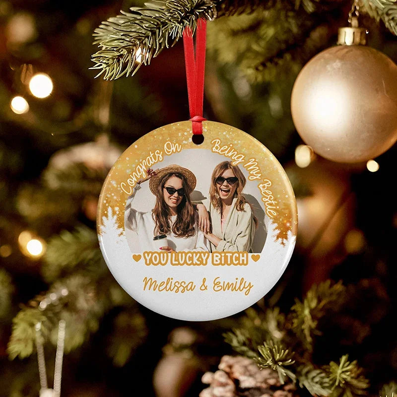 Photo With My Besties Ornament - Christmas Besties - GiftShire