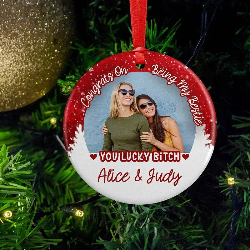 Photo With My Besties Ornament - Christmas Besties - GiftShire