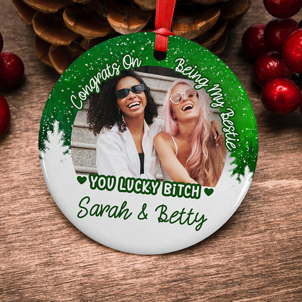 Photo With My Besties Ornament - Christmas Besties - GiftShire
