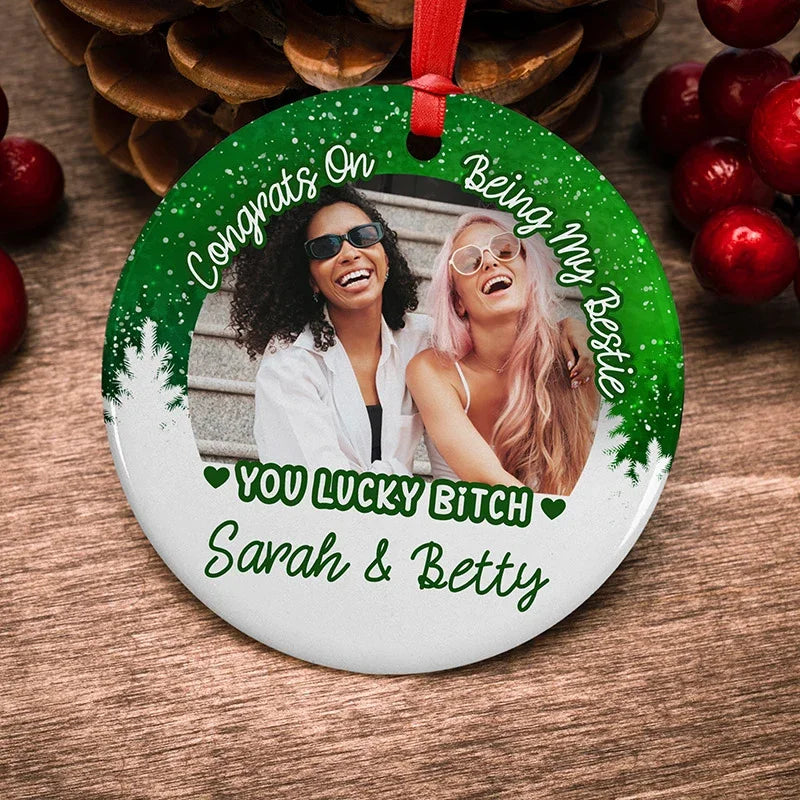 Photo With My Besties Ornament - Christmas Besties - GiftShire