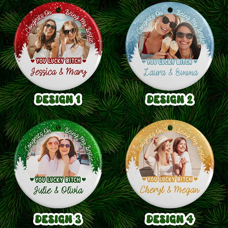 Photo With My Besties Ornament - Christmas Besties - GiftShire