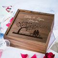 Couples Wooden Memory Box with Names