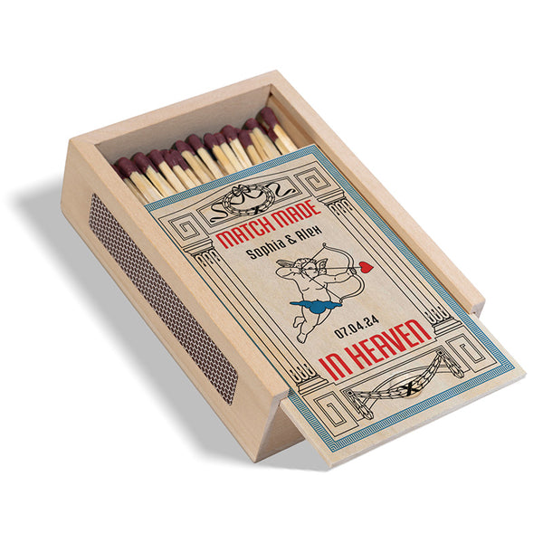 Cupid's Match Box with Couples Names