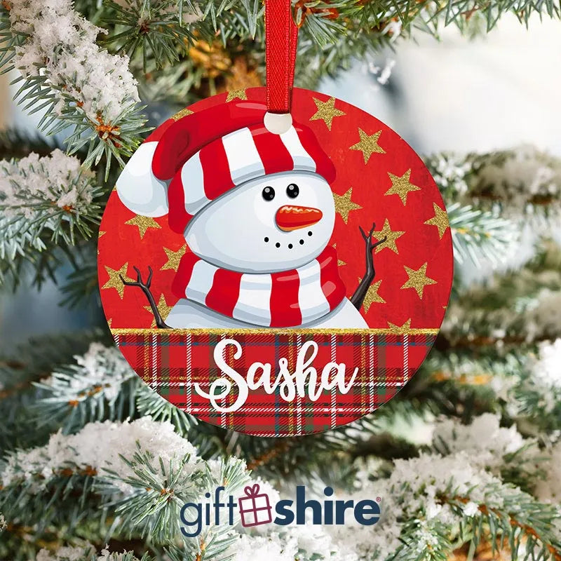 Custom 3.5 inch Round Metal Ornament - GiftShire