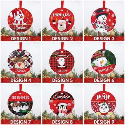 Custom 3.5 inch Round Metal Ornament - GiftShire