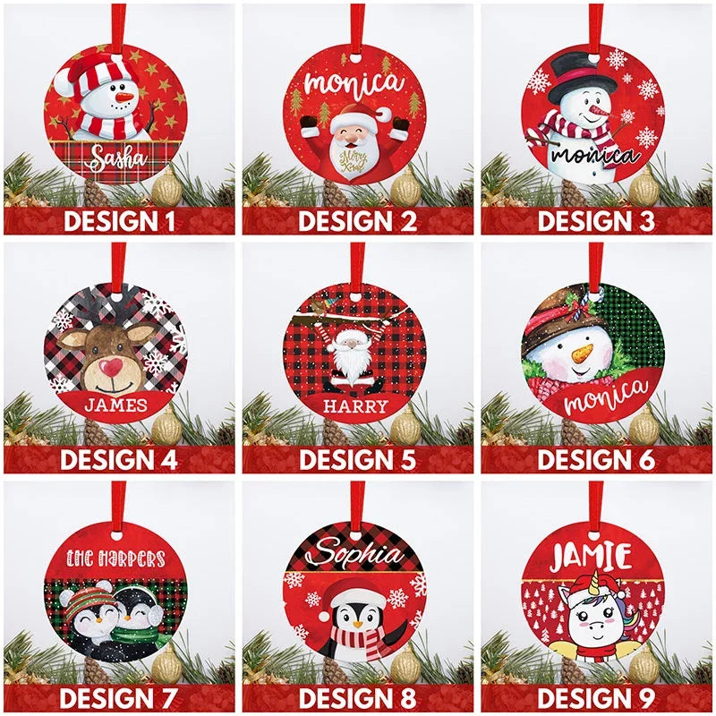 Custom 3.5 inch Round Metal Ornament - GiftShire