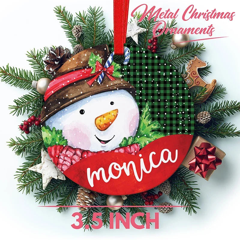Custom 3.5 inch Round Metal Ornament - GiftShire