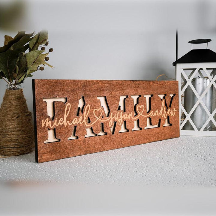 Custom 3D Family Sign - GiftShire