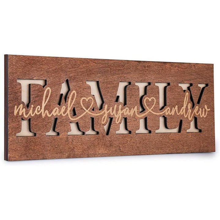 Custom 3D Family Sign - GiftShire