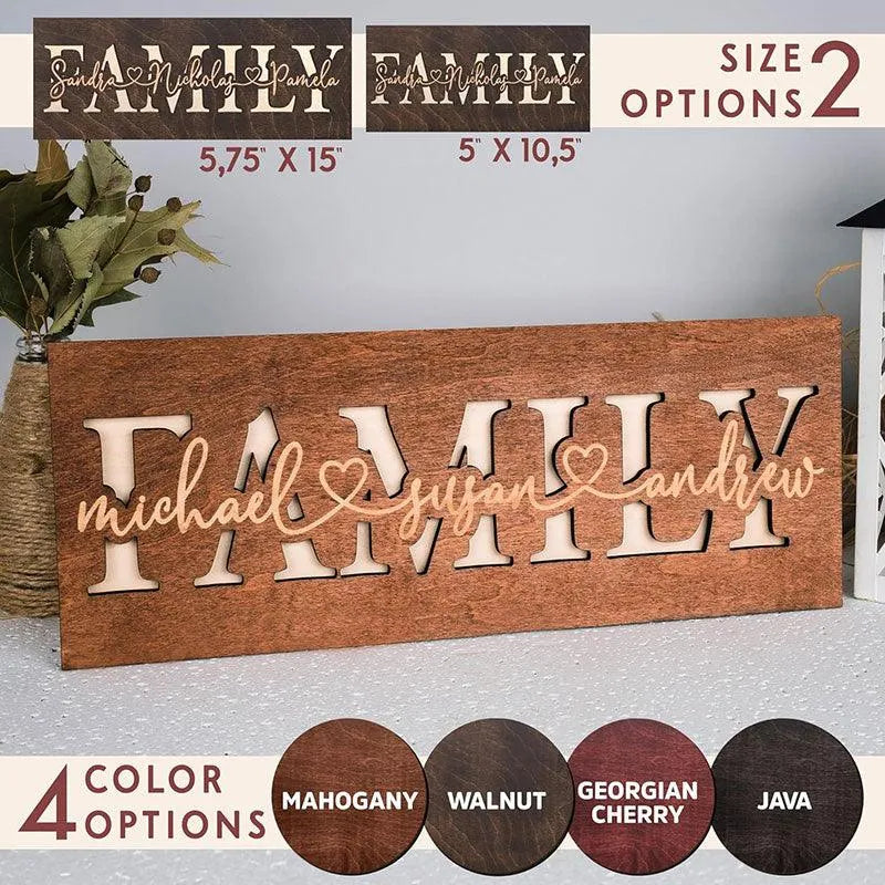 Custom 3D Family Sign - GiftShire