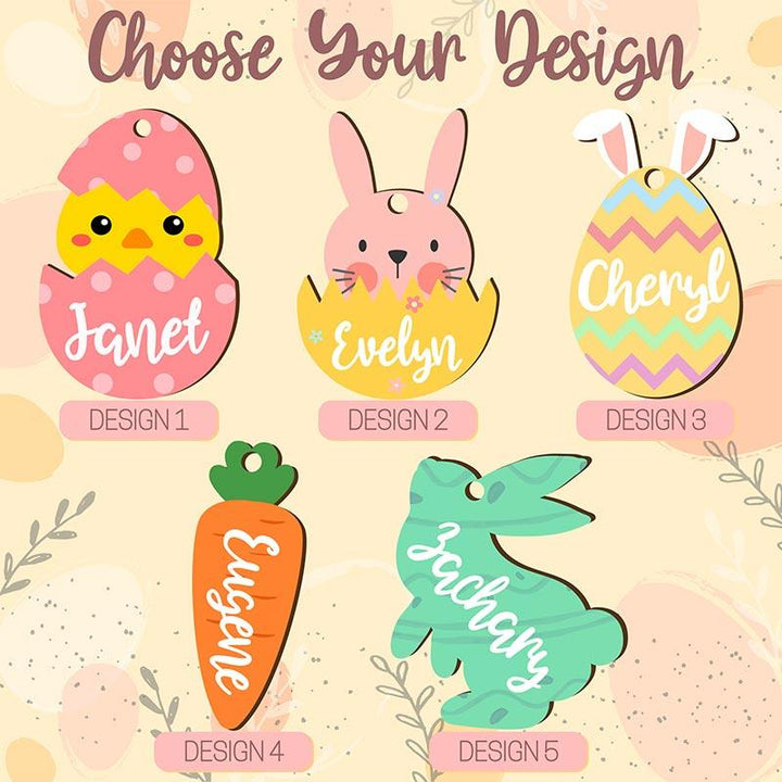 Custom 3D Name Easter Tag - GiftShire