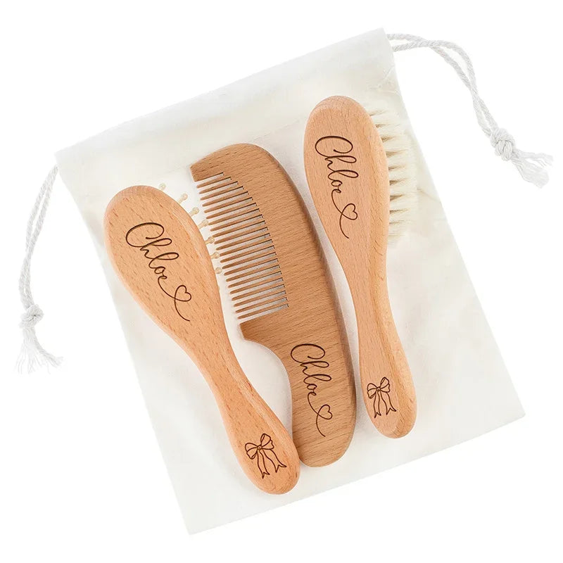 Custom Baby Hairbrush & Comb Set for Newborn Babies