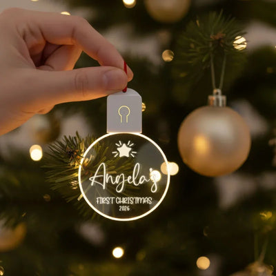 Custom Baby Ornaments – 15 Icon Options- Self-Illuminating, Led-Lit Ornaments