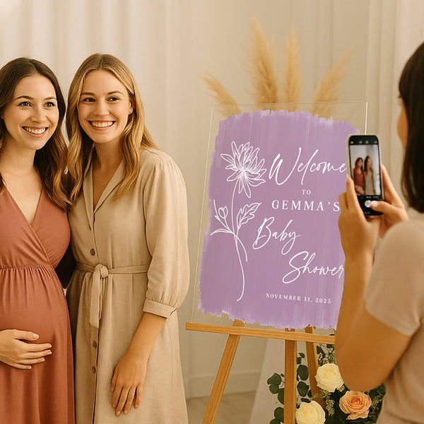 Custom Baby Shower Acrylic Board – Welcome Sign for Baby Shower