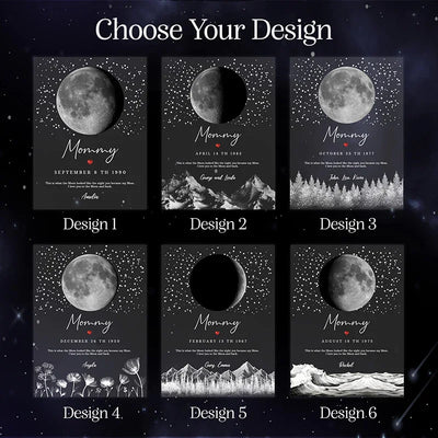 Custom Birth Date Moon Phase Night Light