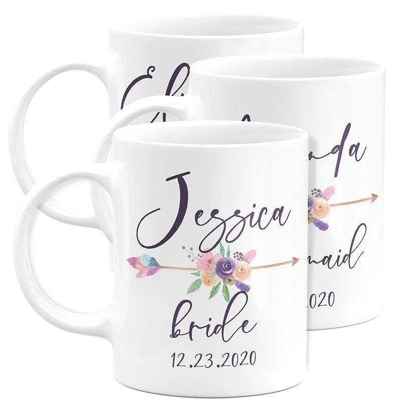 Custom Bridesmaid Arrow Design Mug - GiftShire