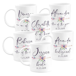 Custom Bridesmaid Arrow Design Mug - GiftShire