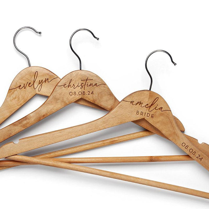 Custom Bridesmaid Hanger, Wooden Bridesmaid Hanger - GiftShire