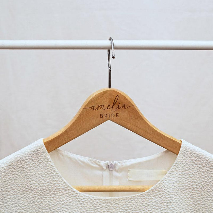 Custom Bridesmaid Hanger, Wooden Bridesmaid Hanger - GiftShire
