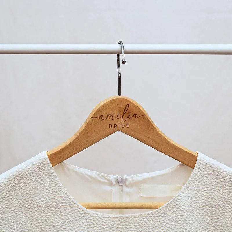 Custom Bridesmaid Hanger, Wooden Bridesmaid Hanger - GiftShire