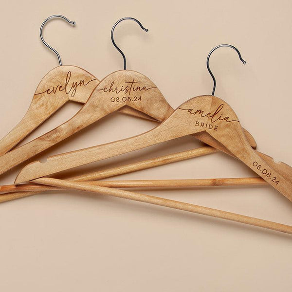 Custom Bridesmaid Hanger, Wooden Bridesmaid Hanger - GiftShire