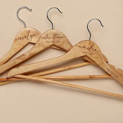 Personalized Wedding Day Hangers for Bride & Bridesmaids