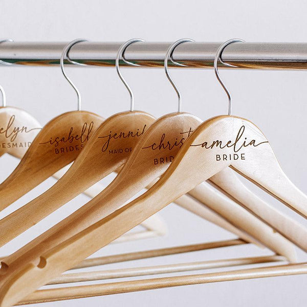 Custom Bridesmaid Hanger, Wooden Bridesmaid Hanger - GiftShire