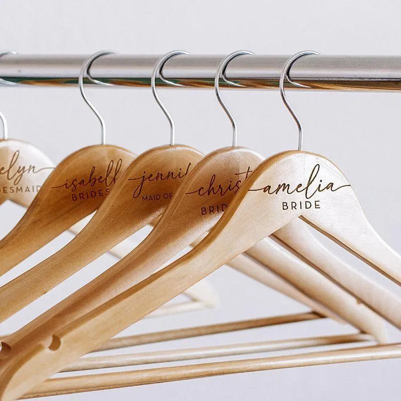 Custom Bridesmaid Hanger, Wooden Bridesmaid Hanger - GiftShire