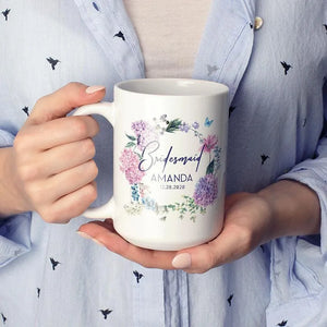 Custom Bridesmaid Mug, Bride Team Mug - GiftShire