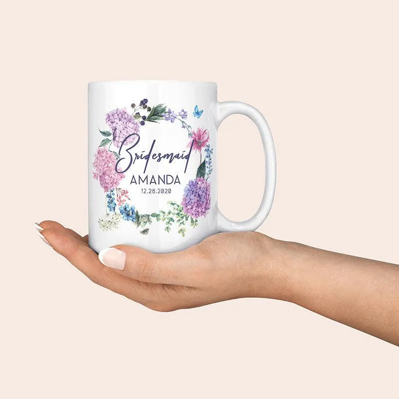 Custom Bridesmaid Mug, Bride Team Mug - GiftShire