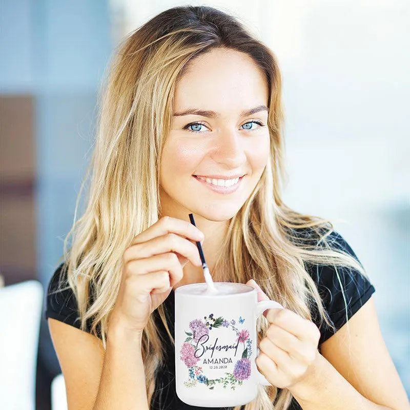 Custom Bridesmaid Mug, Bride Team Mug - GiftShire
