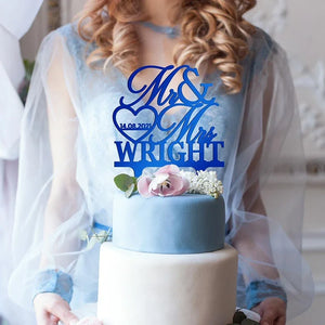 Custom Cake Topper with Name and Date - GiftShire