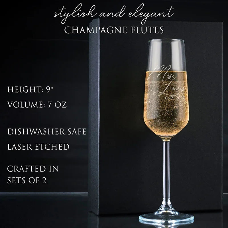 Custom Champagne Flute for Wedding - GiftShire