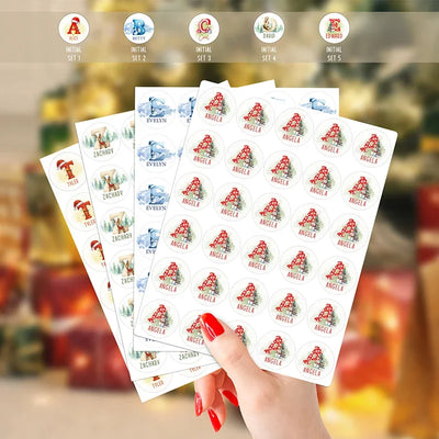 Custom Christmas Character Label & Sticker for Kids