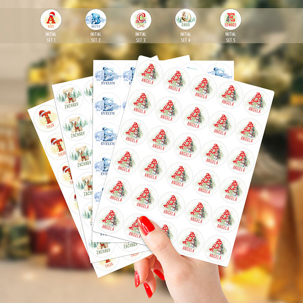 Custom Christmas Character Label & Sticker for Kids