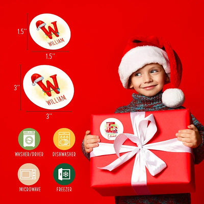 Custom Christmas Character Label & Sticker for Kids