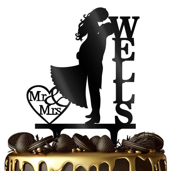 Custom Couple Cake Topper, Gift for Wedding - GiftShire