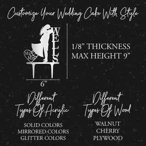 Custom Couple Cake Topper, Gift for Wedding - GiftShire