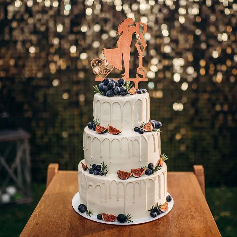 Custom Couple Cake Topper, Gift for Wedding - GiftShire