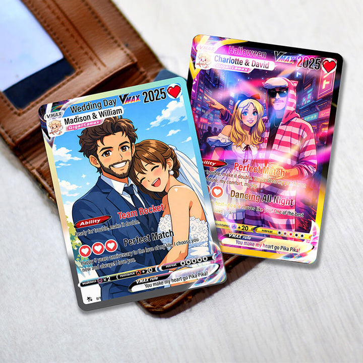 Custom Couple Pokemon Cards - Personalized Gifts for Valentine's Day GiftShire Custom Couple Pokemon Cards - Personalized Gifts for Valentine's Day GiftShire