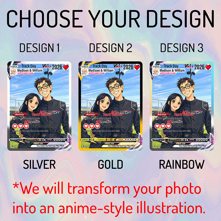 Custom Couple Pokemon Cards - Personalized Gifts for Valentine's Day GiftShire Custom Couple Pokemon Cards - Personalized Gifts for Valentine's Day GiftShire