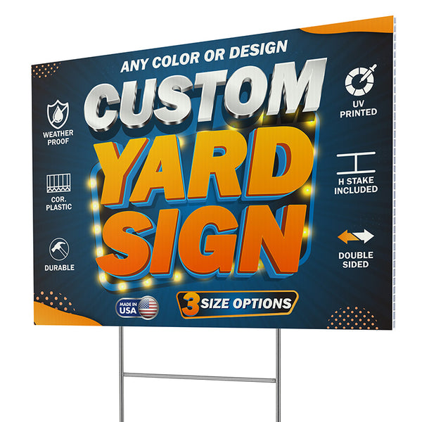 Custom Double-Sided Yard Sign for Business, & Events