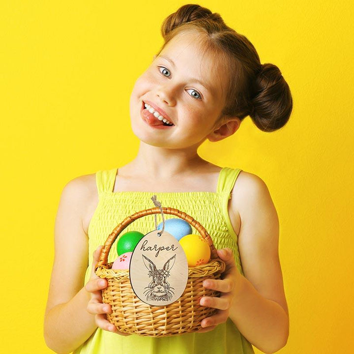 Custom Easter Bunny Name Tag - GiftShire