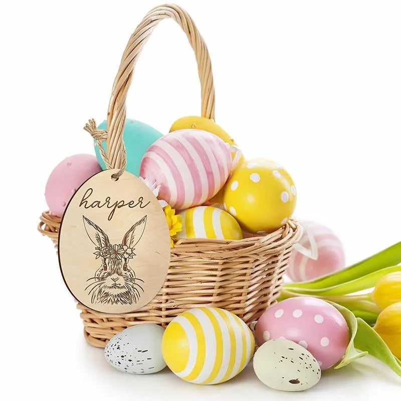 Custom Easter Bunny Name Tag - GiftShire