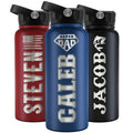 Custom Engraved Dad Icon Water Bottle - Personalized for Him - GiftShire