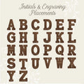 Custom Engraved Initial Wedding Guest Book Sign