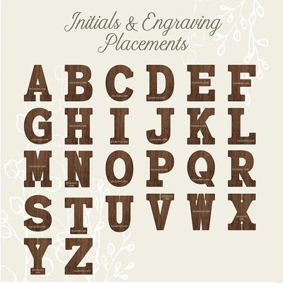 Custom Engraved Initial Wedding Guest Book Sign