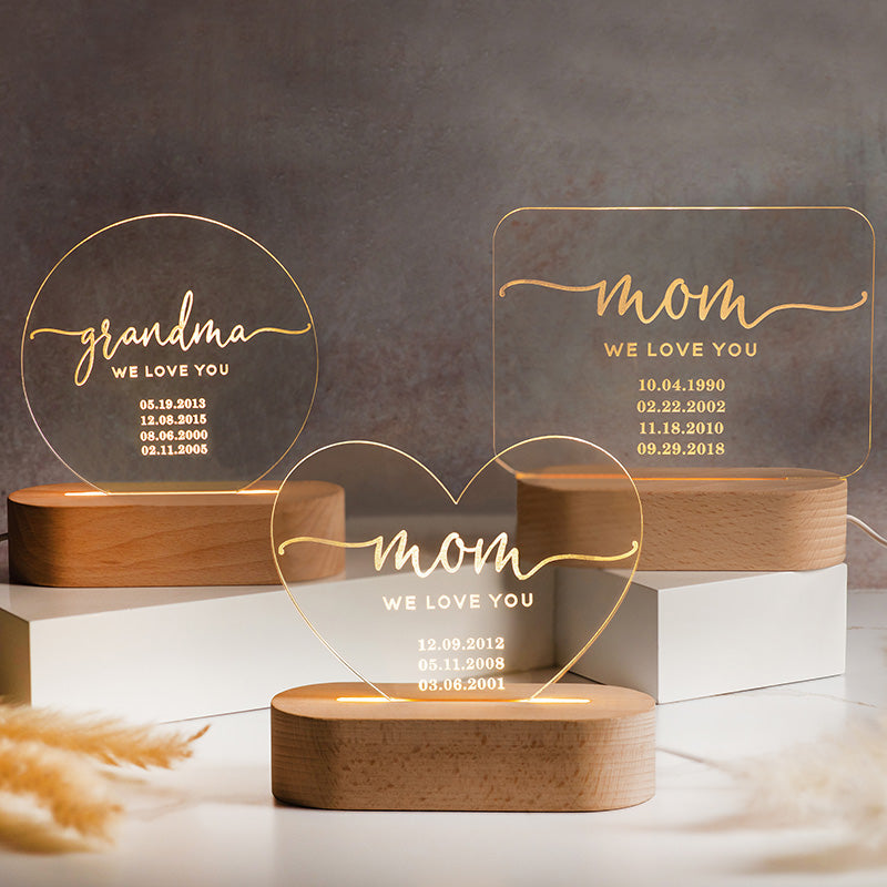 Custom Engraved Mom Night Light – GiftShire