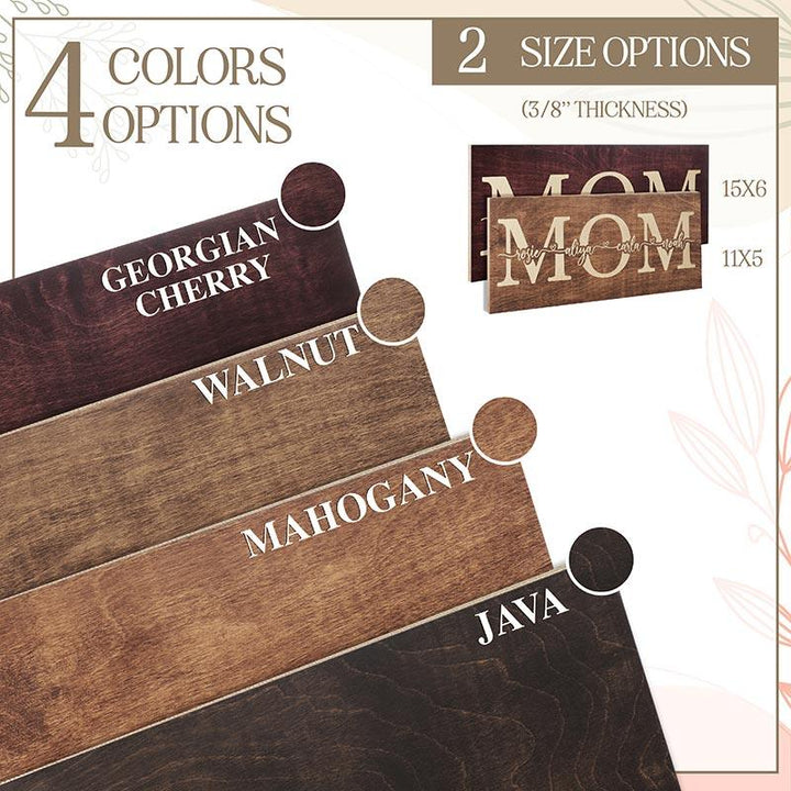 Custom Engraved Mom Sign - GiftShire