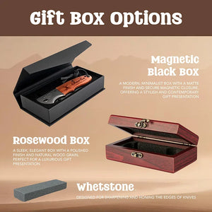 Custom Engraved Wooden Knife with Rosewood Box - GiftShire
